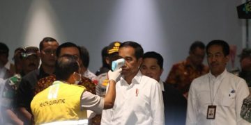 Jokowi Cek Proses Sterilisasi Terminal 3 Bandara Soekarno-Hatta