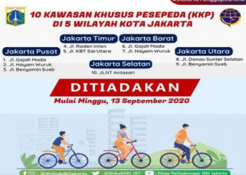 10 Titik Kawasan Khusus Sepeda Ditiadakan
