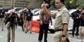 Diperiksa Soal Kerumunan Acara HRS, Anies Tiba di Polda Metro