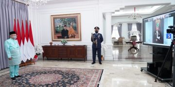Hari Lahir Pancasila, Ma’ruf Amin Gunakan Pakaian Adat Melayu Hijau Tosca