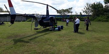 Helikopter BNPB Mendarat Darurat di Grobogan