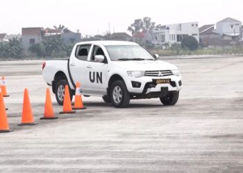 PBB Uji Skill Berkendara Team Garuda Polri Untuk Wilayah Konflik
