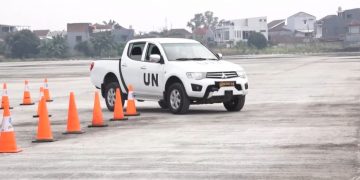 PBB Uji Skill Berkendara Team Garuda Polri Untuk Wilayah Konflik