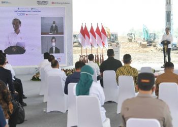 Jokowi Groundbreaking Pabrik Baterai Kendaraan Listrik Pertama di Asia