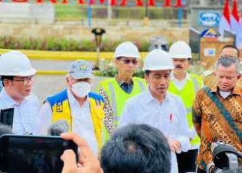 Jokowi Resmikan Bendungan Kering  di Bogor
