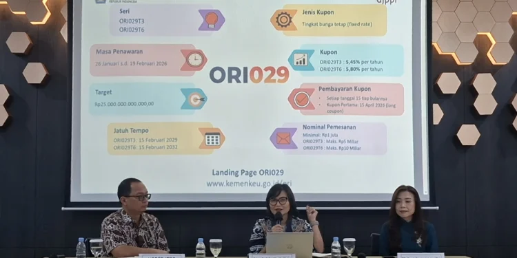 Pemerintah Bidik Rp25 Triliun dari ORI029 untuk Topang APBN 2026