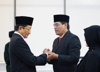 Menteri Agama Lantik Prof Mujiburrahman Pimpin Kembali UIN Ar-Raniry