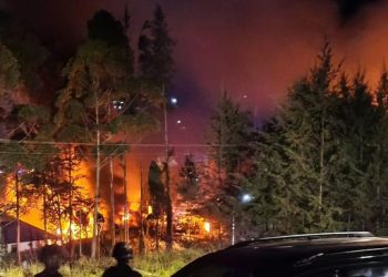 Massa Bakar 7 Kantor Pemerintah di Puncak Papua