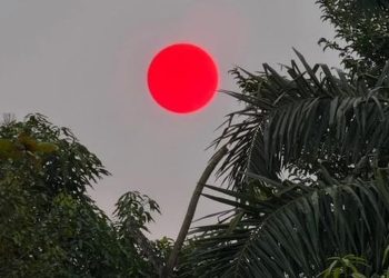 Matahari Berubah Merah Menyala di Langit Palangka Raya, Ternyata Ini Penjelasan BMKG