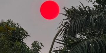 Matahari Berubah Merah Menyala di Langit Palangka Raya, Ternyata Ini Penjelasan BMKG