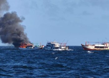 Tak Terima Dimarahi Nakhoda, ABK Bakar Kapal di Perairan Aru Maluku