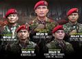 Lima Pati Kopassus Naik Pangkat